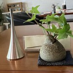 シバベ - 各テーブルには異なるベルと植物