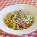 カーサヴォーノ - 料理写真:生ハムときのこのバジルソース(生リングイーネ)☆