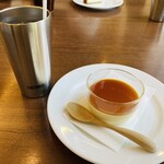 ミオビーノ - 大人のプディングにアイスコーヒー