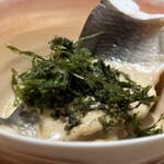 くるますし - 織田深山産鮎の蒸し寿司