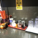 麺酒房 龍安 - 卓上の様子