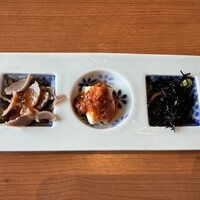北京ダック専門店 銀座芳亭 - 季節のオードブル3品