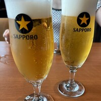 北京ダック専門店 銀座芳亭 - Welcomeドリンク 　アルコールも選べるので生ビールで乾杯～