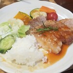 キッチン ブルー グローブ - 再びワンプレート