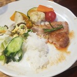 キッチン ブルー グローブ - 最後のワンプレート