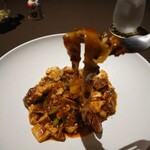 ファン・ダルクオーレ - 〇上州牛四川風麻婆豆腐パスタ