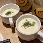 るみなすキッチン - 「さつまいもの冷静ポタージュ」（お通し）