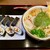 たもや - 料理写真:天ぷらうどんと巻き寿司セット