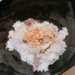 温石 - 二膳目。金目鯛のカマの炭火焼きの混ぜご飯