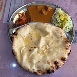 ラム - Aランチ+ダブルチーズナン…税込726円+220円=946円