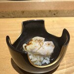 恵比寿 鮨 藤 - 白子とお出汁餡、七味唐辛子