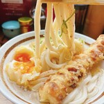 Udon Sanka - 冷かけちく玉　麺リフト