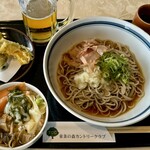 東条の森カントリークラブ 東条コースレストラン - おろし蕎麦と野菜天ぷらとバラ寿司セット❗️