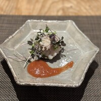 京風鉄板 はせ川 - 夏になってきたので先付は、ハモのバター焼き