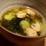 ウエストパパ - 蛤・そら豆・あおさ海苔の温かい出汁合わせ