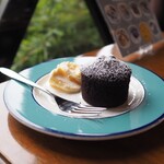 らんぷ - ケーキセット　フォンダンショコラ