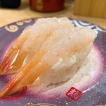 回転寿し トリトン - 【2023年10月】余市産生南蛮エビ＠330円。
