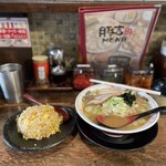 Ton Kichi - 半ちゃんラーメンセット（みそ＆こってり）＠1,030円