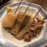 多可能 - おでん（大根 厚揚げ 黒はんぺん 牛すじ)