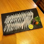 いざかや しん - 地穴子薄造りです(o^^o)