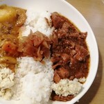 アナログ.  - 料理写真:王道カレー×ビターチキンカレー　二種盛りライス200g 