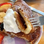 Cafe Kaila - BUTTERMILK PANCAKES $12
            Bananas +$3
            Caramelized Apples +$3
            Strawberries +$4
            Blueberries +$4