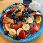 Cafe Kaila - BUTTERMILK PANCAKES $12
            Bananas +$3
            Caramelized Apples +$3
            Strawberries +$4
            Blueberries +$4