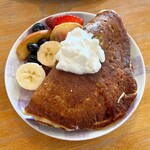 Cafe Kaila - BUTTERMILK PANCAKES $12
            Bananas +$3
            Caramelized Apples +$3
            Strawberries +$4
            Blueberries +$4