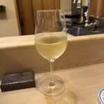うを徳 - 白ワイングラス