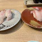 回転寿司 鮮 - ヒラメ　ほうぼう