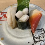 回転寿司 鮮 - 貝3点