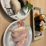 回転寿司 鮮 - 3点オールスター　北海3点　貝3点　白身3点　