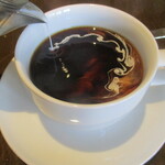 美桃旅庵 - モーニングセット：美桃旅庵ブレンドコーヒー 480円（税込） A：トースト・目玉焼き・ポテトサラダ・小倉あん。