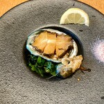 鉄板焼 天 本丸 - 活鮑の鉄板焼