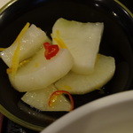 ビストロ茶葉蘭 - 大根の柚子風味漬けのお新香