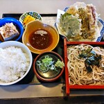 卯一庵 - 泉ヶ岳定食（ミニざる蕎麦）