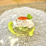 prospero - 鱧の炙り きゅうりのソースとルバーブのジャム