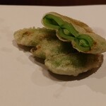 天ぷら 京星 - さやえんどう