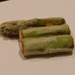 天ぷら 京星 - アスパラガス