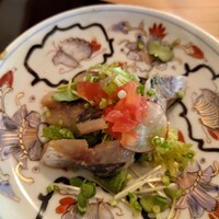 からすみ蕎麦 月と松 - 本日のお刺身サラダ