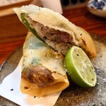 酒ト飯 ヤマダ - アジなめろうの春巻き