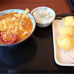 丸亀製麺 盛岡店 - トマたまカレーうどん並820円＋半熟たまご天130円×３