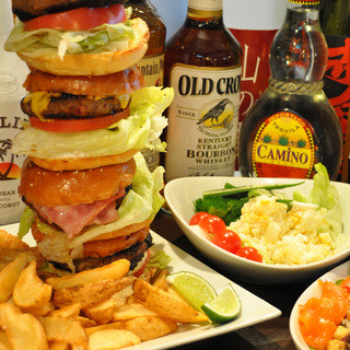 たっぷり３時間 盛り上がり間違いなし タワーバーガーコース ｆｇｒ Diner 旧店名 酒dining Fg 赤羽 ハンバーガー 食べログ
