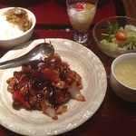 中華料理 ハマムラ - 黒酢酢豚ランチ(｡◝‿◜｡)