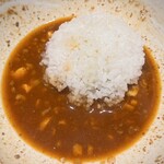 蝋燭屋 - 焼きチーズ麻婆麺 倍辛1,500円
      ランチサービス半ライス