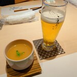 こきゅう 別邸 - ビールと先付