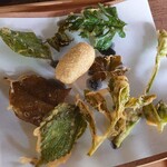 ふくべ三 - 蕎麦粉の天婦羅♪カリカリで大好きな天婦羅です♡