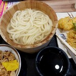 Marugame Seimen - 鶏めしセット(並)+いか天