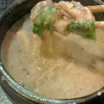 烈志笑魚油 麺香房 三く - ランチ・つけ麺・「三くセット」全粒粉極太(梅しらす) 880円