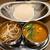 オイシイカレー - 料理写真:鶏出汁チキンカレー（右下）、とんこつポークカレー（左下）、ご飯（上）